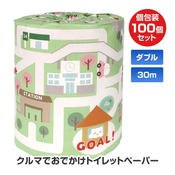 クルマでおでかけ！トイレットペーパー 1R 100個 (1c/s)