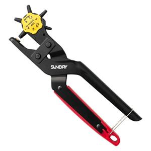 SUNDRY ロータリーレザーパンチ 穴あけ直径2.0-4.5mm(6段階)