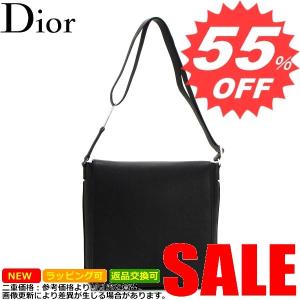 ディオール 斜め掛けバッグ CHRISTIAN DIOR 1DSME051 MESSENGER MEDIA PELLE MARTELLAT 900 BLACK TAB  【型式】1001501051015｜oroshiya