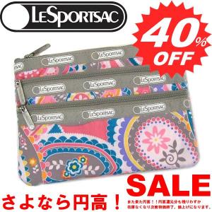 レスポートサック ポーチ LeSportsac レスポートサック ポーチ 7158 3-ZIP COSMETIC D113 ミングル　新作　満載　取扱店舗｜oroshiya