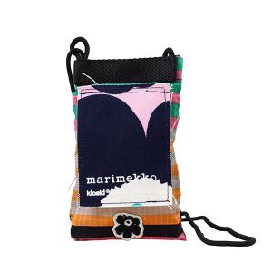 マリメッコ バッグ ショルダーバッグ MARIMEKKO KIOSKI FUNNY BAGS TA 91987  356 PINK/DARK BLUE/GREEN  ナイロン/コットン  比較対照価格13,200 円｜oroshiya