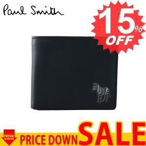 ポールスミス 財布 二つ折り財布 PAUL SMITH  M2A6078 MEN WALLET B/COIN QR BLACK KZEBRA 100 COW LEATHER  比較対照価格23,100 円｜oroshiya