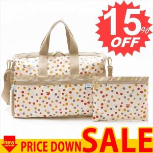 レスポートサック ボストンバッグ LESPORTSAC Midium Weekender 7184 G235 CAT DOTS BEIGE　ツモリチサト限定コラボ｜oroshiya