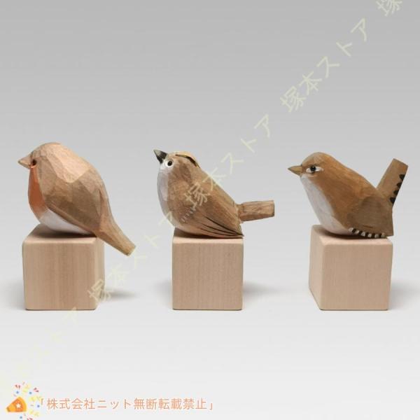 ニット木彫りの置物 鳥の木製オブジェ きくいただき フィギュア アジアン雑貨 鳥の木製オブジェ ハン...
