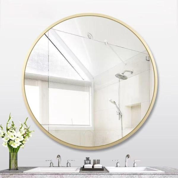 姿見鏡 壁掛け鏡 丸 バスルームミラー 全身鏡 アルミ 壁掛けミラー おしゃれ 洗面 鏡 化粧  玄...