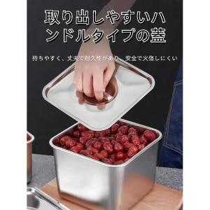 ステンレス角形調味容器家庭用商用鍋焼き食材ボト...の詳細画像3