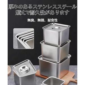 ステンレス角形調味容器家庭用商用鍋焼き食材ボト...の詳細画像5