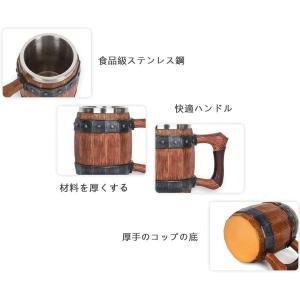 海賊ジョッキ600ml大容量樽型ジョッキ模造木...の詳細画像1