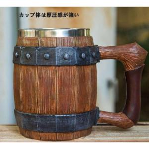海賊ジョッキ600ml大容量樽型ジョッキ模造木...の詳細画像4