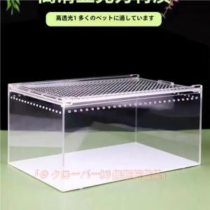 アクリル 爬虫類 飼育ケース 昆虫飼育ケース サソリ ヤモリ ヘビ クワガタ 飼育用ケース 透明 小さなペットに最適、飼育や観察に便利なケース