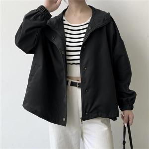 トレンチコート レディース 春コート ショート...の詳細画像2