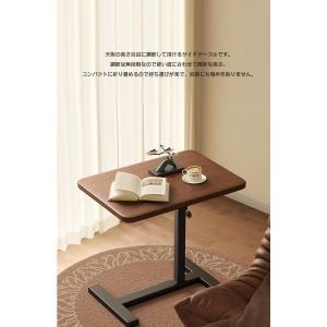 昇降式サイドテーブル キャスター付き高さ66?...の詳細画像5