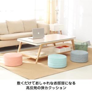 丸クッション直径40cm高さ20cmオットマン...の詳細画像1