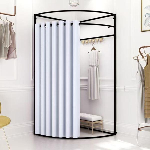 簡易フィッティングルーム 試着室 ポータブル 遮光布 フック付  衣料品店や催事場で活躍 強化鋼管フ...