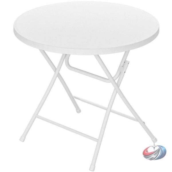 折りたたみラウンドテーブル 80cm 屋外ガーデンテーブル ピークル サイド/ローテーブルに 設置不...