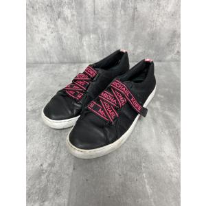 MICHAEL KORS マイケルコース Caseyロゴテープ ローカット スニーカー size6.5M 約23.5/黒ｘピンク ■■ レディース