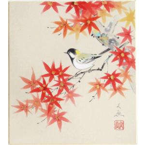 高級色紙「南天福寿」文魚（色紙絵） : 掛け軸・絵画の専門店 掛軸堂