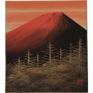 森田浩二　赤富士　F6 楽天市場】絵画 油絵 赤富士 （森田浩二） F6号 送料無料 【肉筆