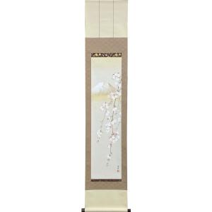 掛軸 竹に雀 金子華春画(掛け軸 F6小判横)長さ114.5cm×幅51.5cm : 大瑠