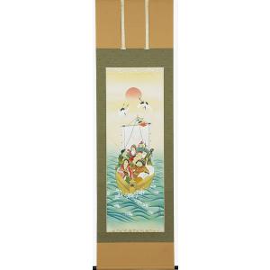 掛け軸 赤富士 (横山香秋) 【掛軸】【一間床・半間床】【赤富士