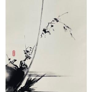 掛軸 宮本武蔵 複製画(枯木にもず)(掛け軸 ...の詳細画像2