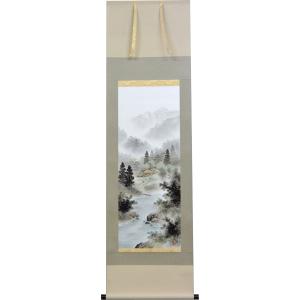 掛け軸 掛軸 彩色山水 太田瑛弥 (特殊工芸作品・新品) : 掛け軸の専門