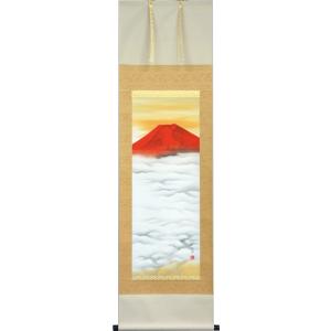 掛け軸4本 小野守鳳作 大幅 赤富士図 共箱 縁起物 正月掛け 他 掛軸 赤富士 岳村 (掛け軸 尺五立) 幅54cm×丈185cm : 大瑠堂 - 通販