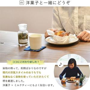 コースター 布 染物 藍木綿 はねるや おしゃ...の詳細画像3