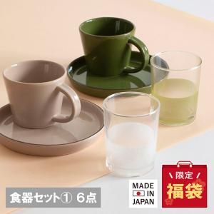 食器 福袋 食器セット(2) すくいやすいお皿 2点 コップ 2025 2026 食洗