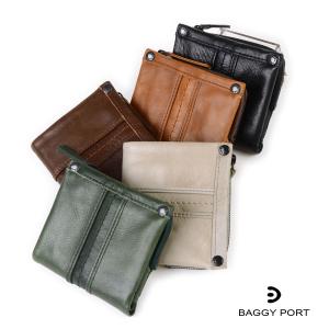BAGGY PORT（バギーポート） 二つ折り財布 メンズ 本革 フルクローム