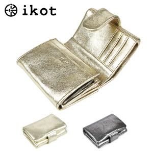 二つ折リ財布 ソフトレザー 牛革 ハーフウォレット 本革 ikot イコット