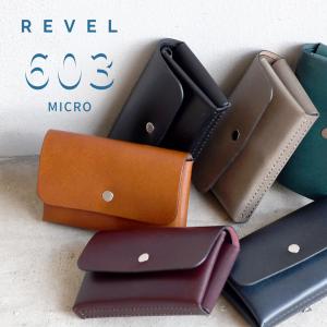 ミニ財布 コンパクトウォレット REVEL MICRO 日本製 本革 財布 レザー レヴェル マイクロ R603 メンズ コンパクト財布 二つ折り 送料無料｜osaifuyasan