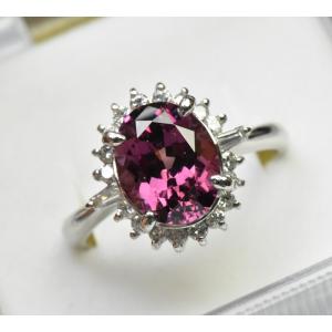 Pt900 ロードライトガーネット 3.53ct リング 14.5号 指輪｜osaka-jewelry