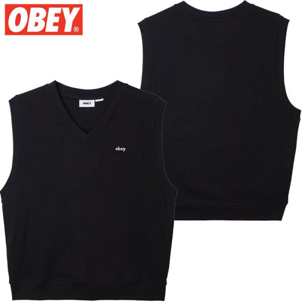 オベイ OBEY CASE FLEECE VEST(ブラック 黒 BLACK)オベイベスト OBEY...