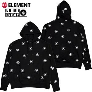 エレメント ELEMENT x PUBLIC ENEMY PEXE POLKA HOODIE(BLACK)パーカ フーディー パブリックエネミー パブリックエナミーコラボ 総柄 セットアップ｜osaka-warp