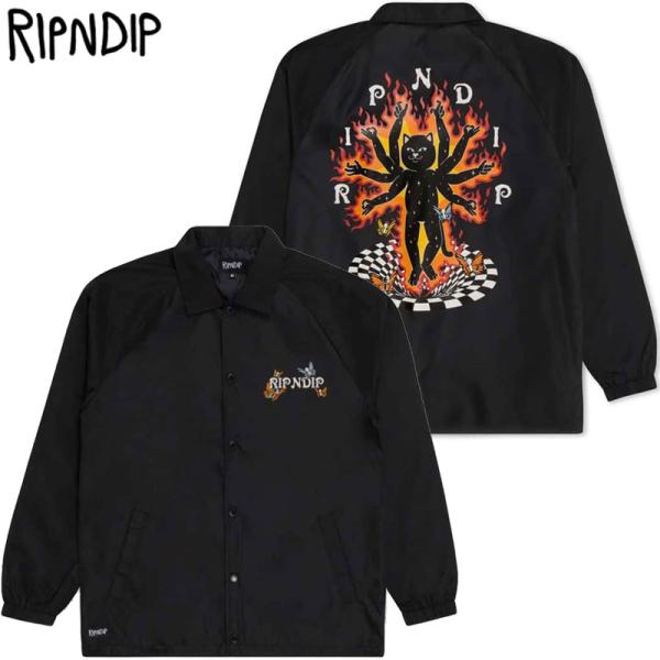 リップンディップ RIPNDIP ILLUSION JERM COACHES JACKET(ブラック...