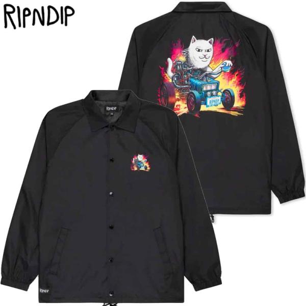 リップンディップ RIPNDIP RISKY BUSINESS COACHES JACKET(ブラッ...