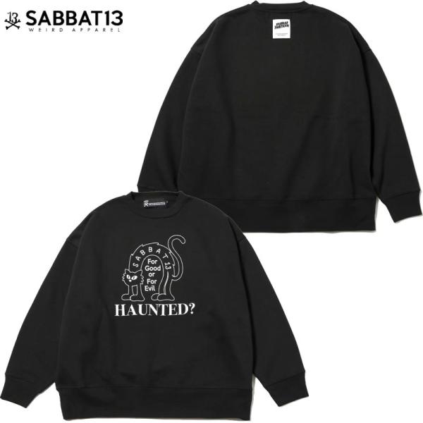 サバトサーティーン SABBAT13 BLACK CAT BIG SWEAT(BLACK)スウェット...