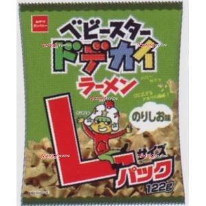 業務用菓子問屋GGxおやつカンパニー　１２２Ｇ ベビースタードデカイラーメンのりしお味Ｌサイズパッ×...