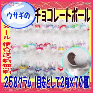 おかし企画　OE石井　２５０グラム【目安として２粒×７０個】　 ウサギのチョコレートボール 【チョコ】×1袋【ma】【メール便送料無料】｜osaka