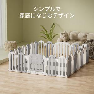 ベビーサークル ドア 折り畳み 変形可 フェンス 組み立て簡単
