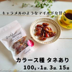 デーツ ナツメヤシ UAE産 無添加 砂糖不使用 カラース種 ドライフルーツ 100g お試し キャラメル風味 大粒 柔らかめ 種あり 美容 ダイエット 健康 おやつ