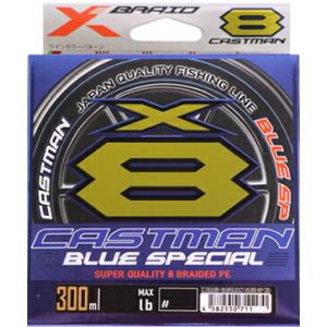 YGK よつあみ 20 エックスブレイド キャストマン ブルースペシャル X8  3号 (52lb) 300m 8本撚りPEライン XBRAID CASTMAN BLUE-SP｜osakanazamurai