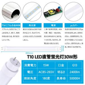 10本セット LED蛍光灯30W形 工事不要 ...の詳細画像1