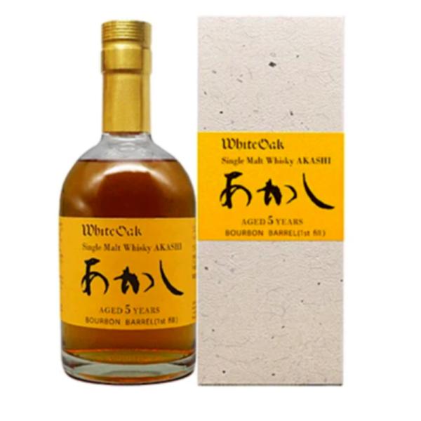 ホワイトオーク シングルモルト あかし バーボンバレル5年 1st fill　50度　500ml カ...