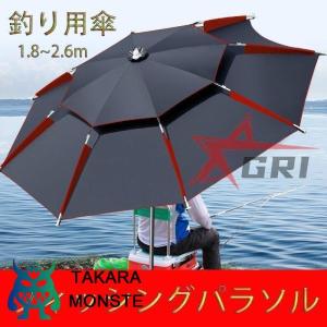 釣り用傘 日傘 UVカット チルト パラソル 折りたたみ 二枚張りによる風