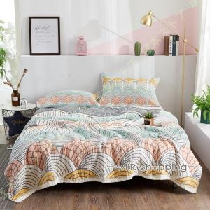 タオルケット 綿 100% シングル ダブルサイズ 北欧風 ブランケット 大判 ガーゼケット 上品 夏掛け 肌掛け ふわふわ 毛布 肌に優しく 吸湿 通気 年中快適