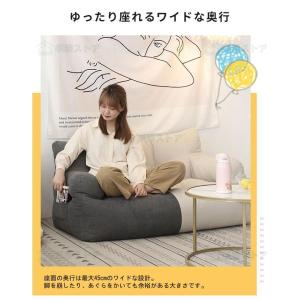 フロアソファ 2人掛け ソファ パッド 座面ク...の詳細画像5