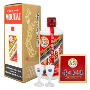 【受注発注】【送料無料 正規品輸入品】 貴州 茅台酒 飛天牌 53% 500ml 化粧箱入り ショットグラス付 スピリッツ 白酒 中国｜osake-concier