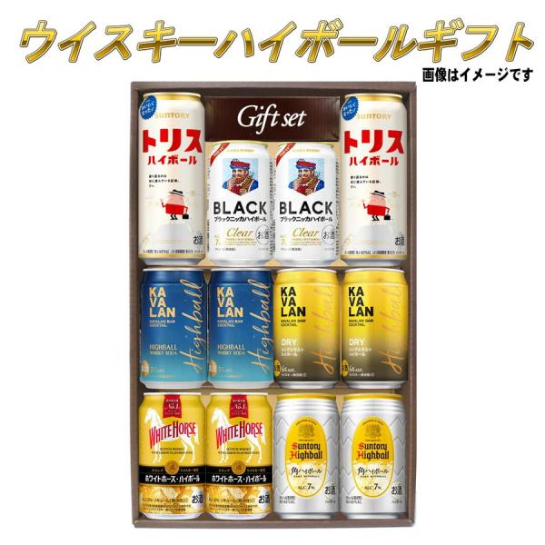 【ハイボールギフト】ウイスキーハイボールギフトセット〈 トリス ブラックニッカ カバラン ホワイトホ...